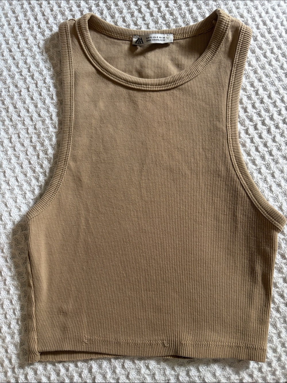 Zara Rose Pink Knit Sleeveless Crop Tank-w/ free tan Zara top included - Picture 7 of 13